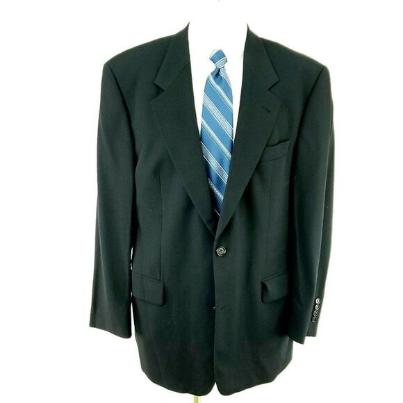 BOSS Hugo Boss Akropolis 42L 2 Button Black Wool B - Picture 2 of 11